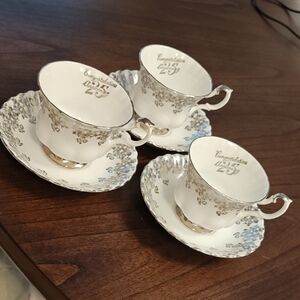 Royal Albert Blue and Gold Floral Bone China Set